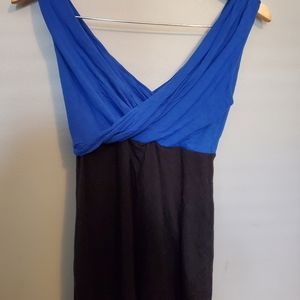 International Concepts Petite Black/Blue Shirt - Size S